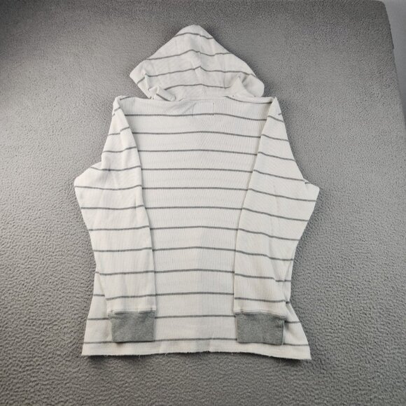 Vurt Hoodie Men's Extra Large Y2K Striped White Gray Hooded Sweatshirt Skater - Picture 3 of 12